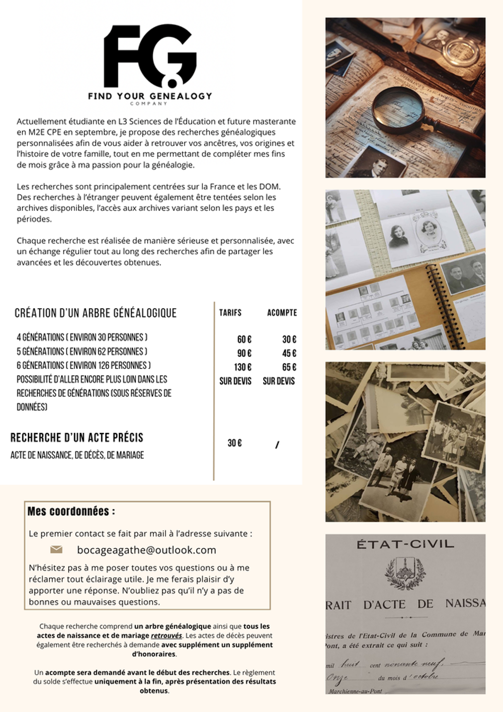  Recherche généalogique 