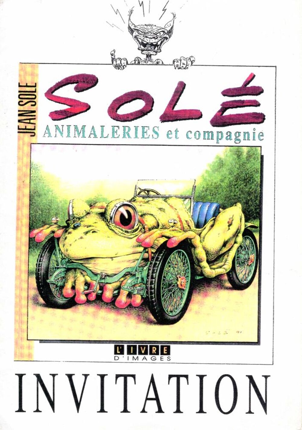 SOL&Eacute; : Carton d'invitation "Animaleries et compagnie" 