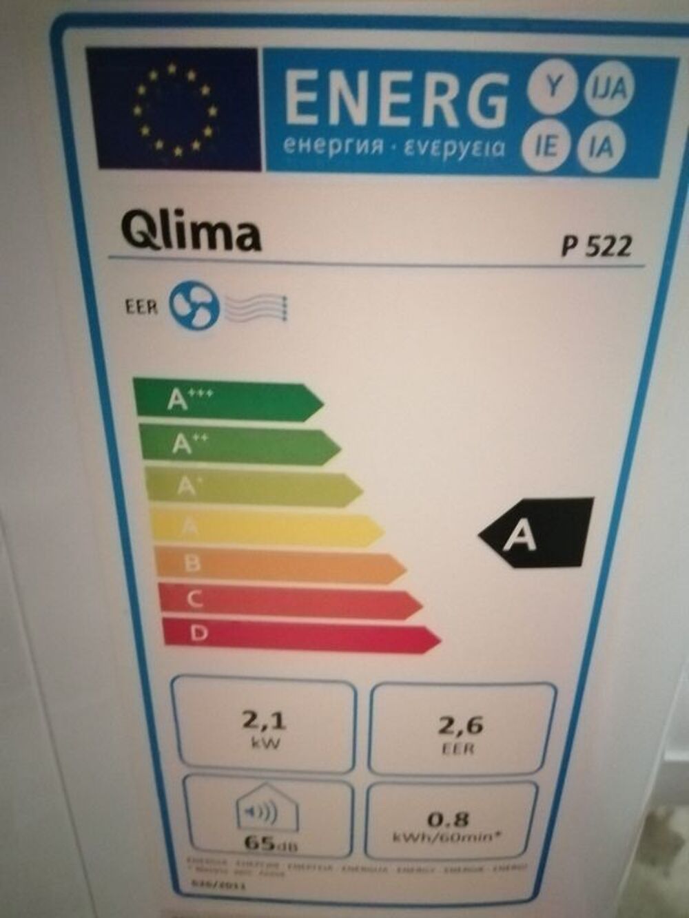 CLIM MOBILE QLIMA p522 avec accessoire Electroménager