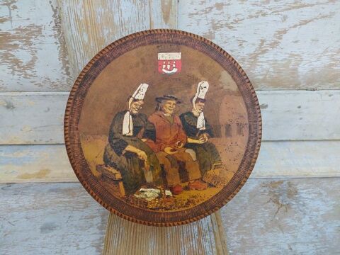 Ancienne Boite Bois Pyrograv�e Tradition Nantaise Nantes 29 Loches (37)