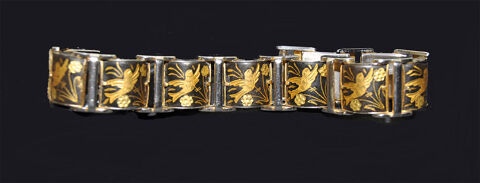 Bracelet choker damasquiné vintage de Tolède gravé 45 Orléans (45)
