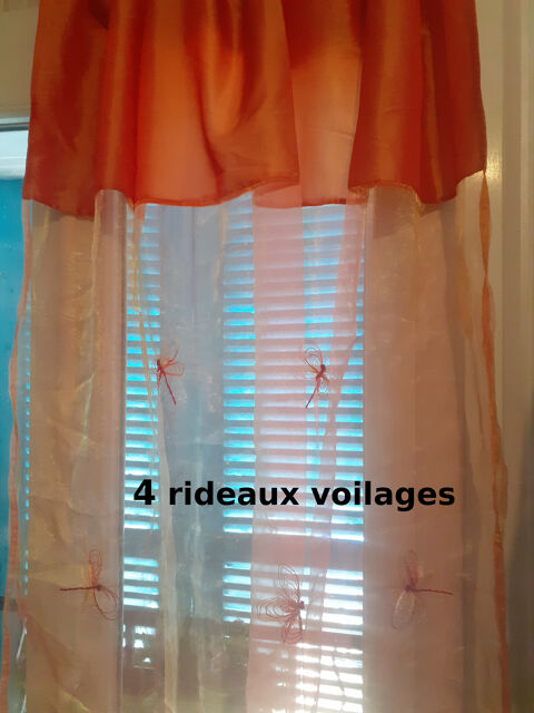 4 rideaux Voilages oranges en organza libellule 6 Saint-Maixent-l'École (79)