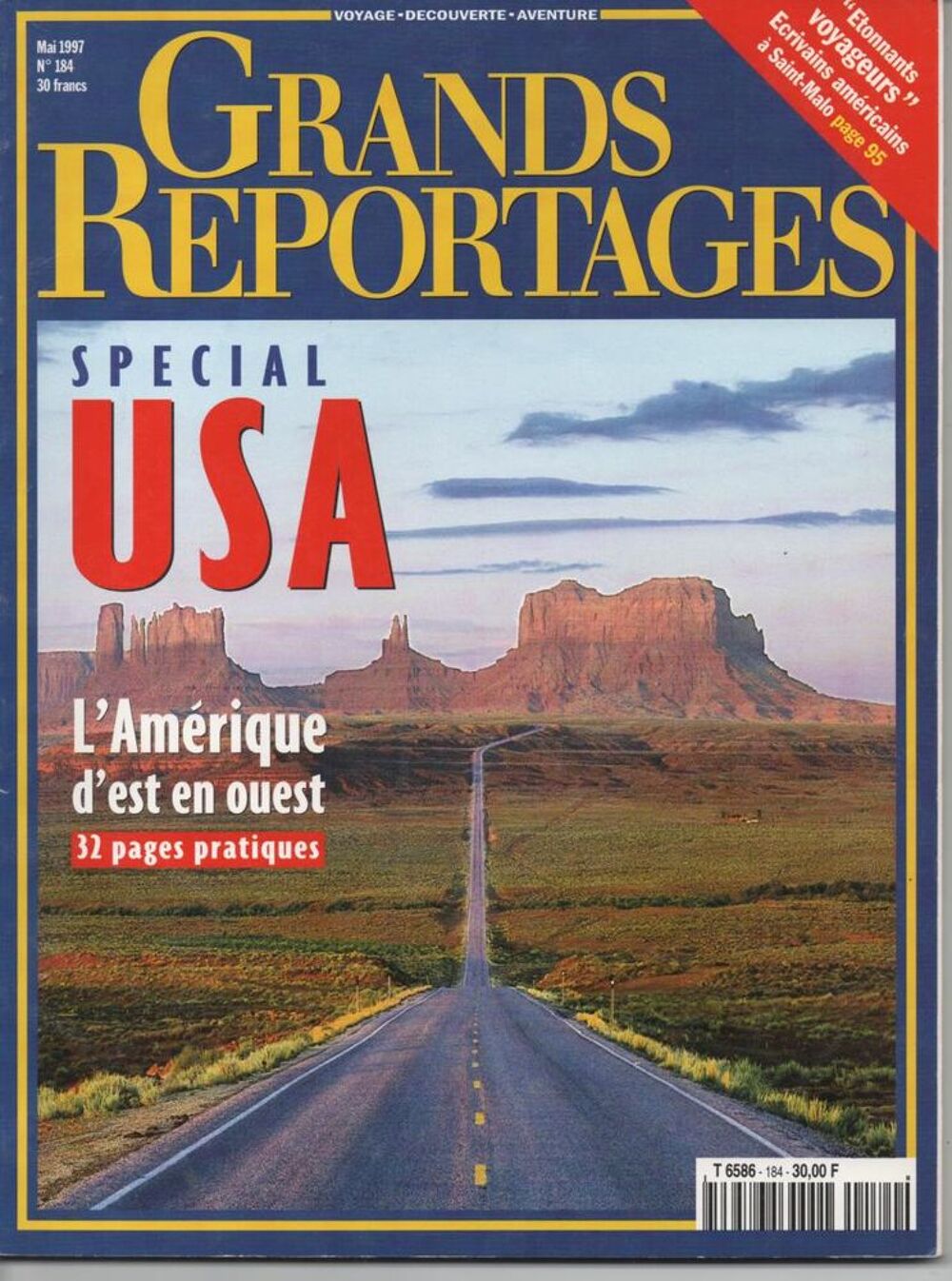 GRANDS REPORTAGES N&deg; 184 Mai 1997 SPECIAL USA Livres et BD