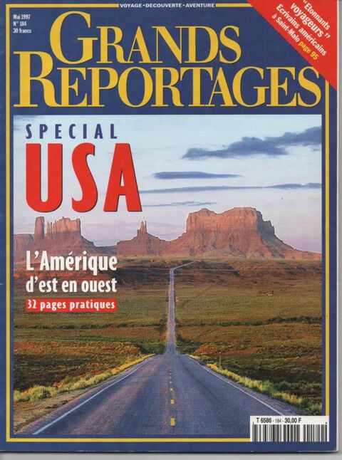 GRANDS REPORTAGES N° 184 Mai 1997 SPECIAL USA 3 Montauban (82)