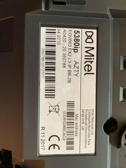 TELEPHONE MITEL 5380 IP 150 Oye-Plage (62)