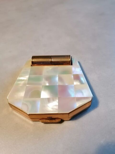 Poudrier mtal nacre vintage 30 Jury (57)