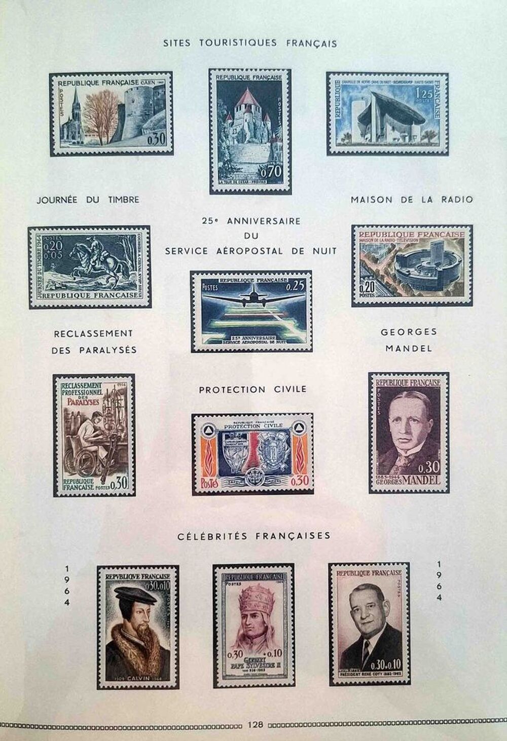 S&eacute;rie de timbres de collection de France G14 