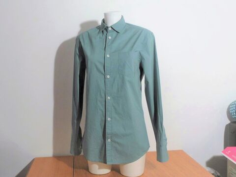 Chemise 100% Coton Popeline Vert- Taille S- Neuf- Monoprix 15 Paris 15 (75)