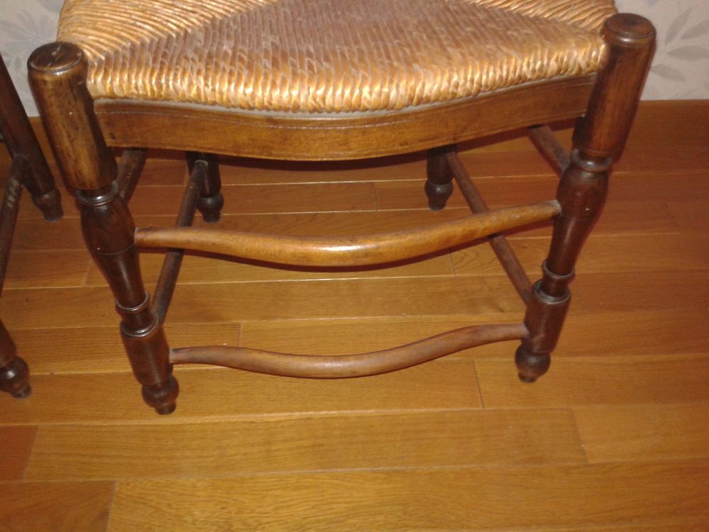 4 chaises anciennes assises paill&eacute;es proven&ccedil;ales Meubles