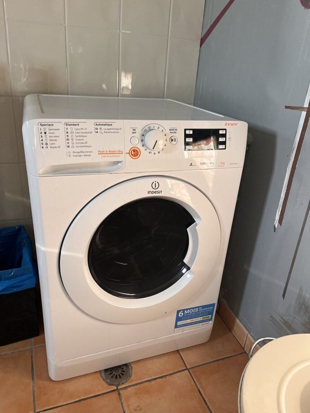 Lave-linge s&eacute;chant Indesit Innex 8 kg / 6 kg - 1400 tr Electroménager