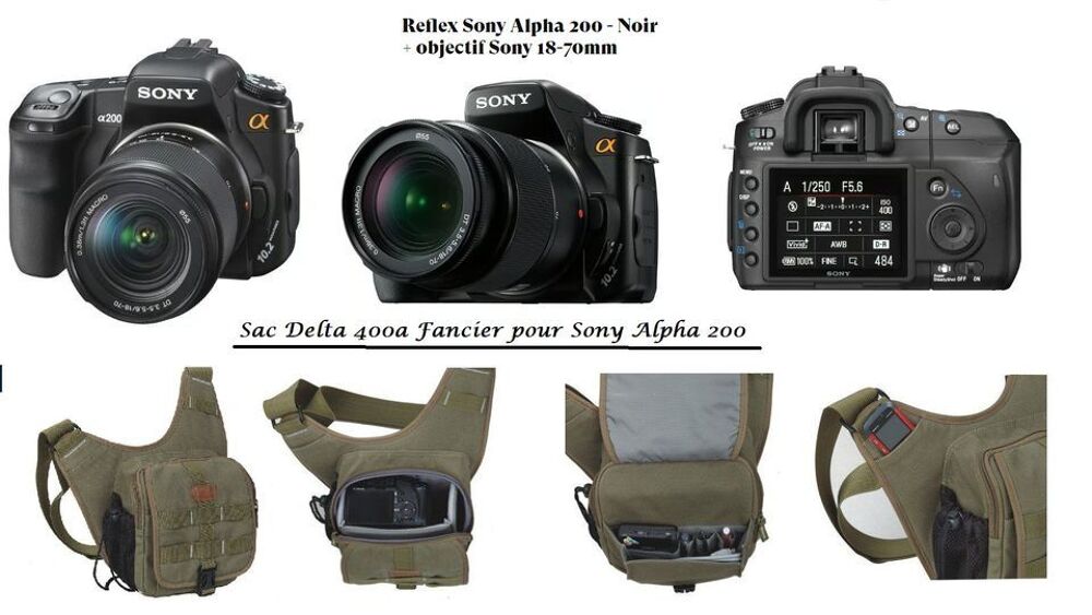 Reflex Sony Alpha200 complet Photos/Video/TV