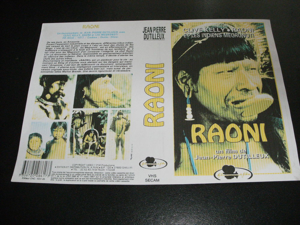 Film : " Raoni " DVD et blu-ray