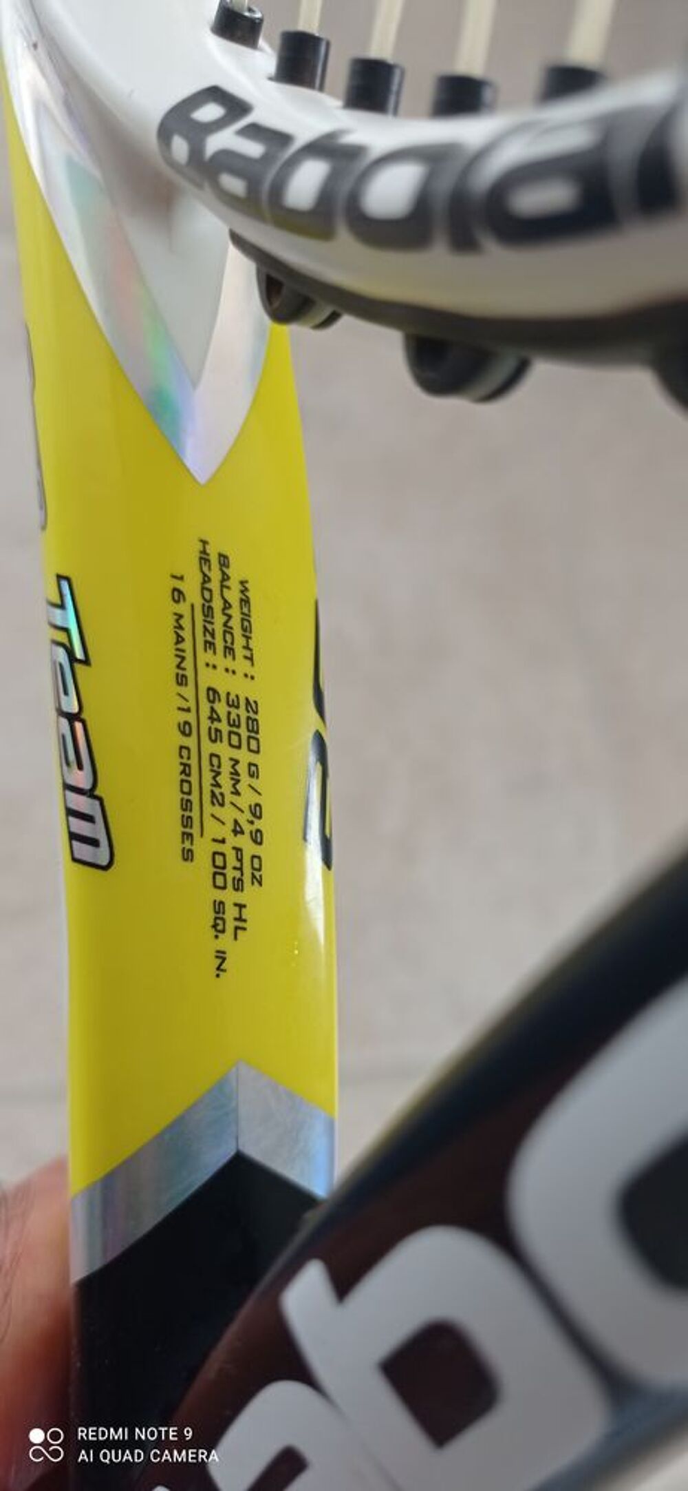 Raquette Babolat Aero Pro team cordage neuf. Sports
