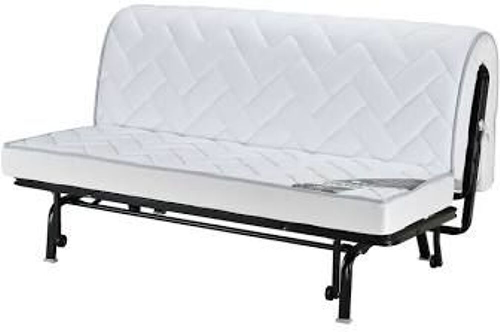 Banquette BZ &agrave; roulettes de 140 avec matelas bultex 35kg Meubles