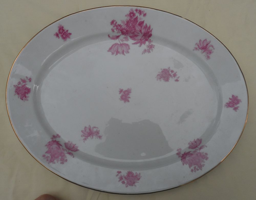 Lot de 5 plats de service vintage ann&eacute;es 60/70 porcelaine Cuisine