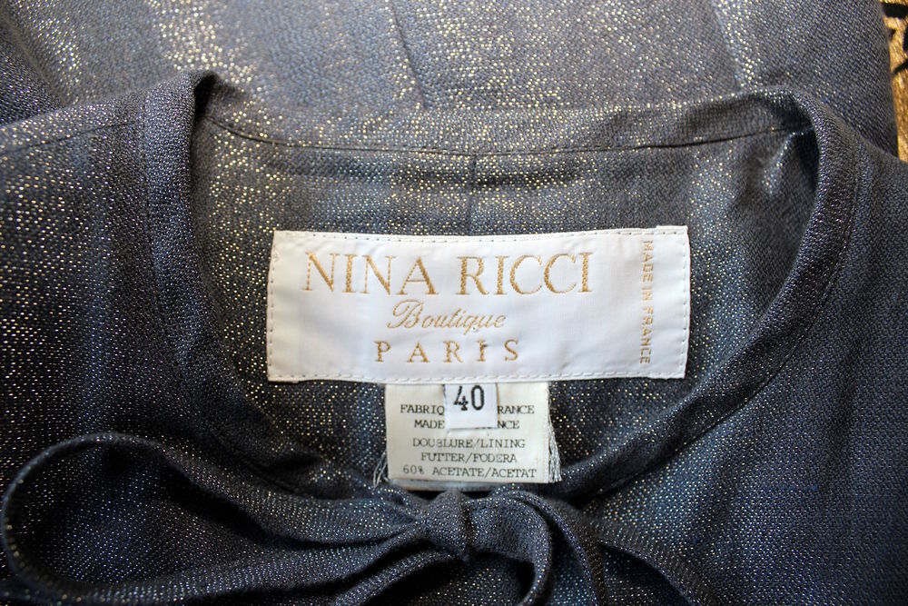 Veste gris &amp; argent NINA RICCI T.40 Vêtements