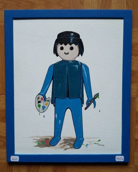 Peinture tableau Playmobil (2) 80 Limoges (87)