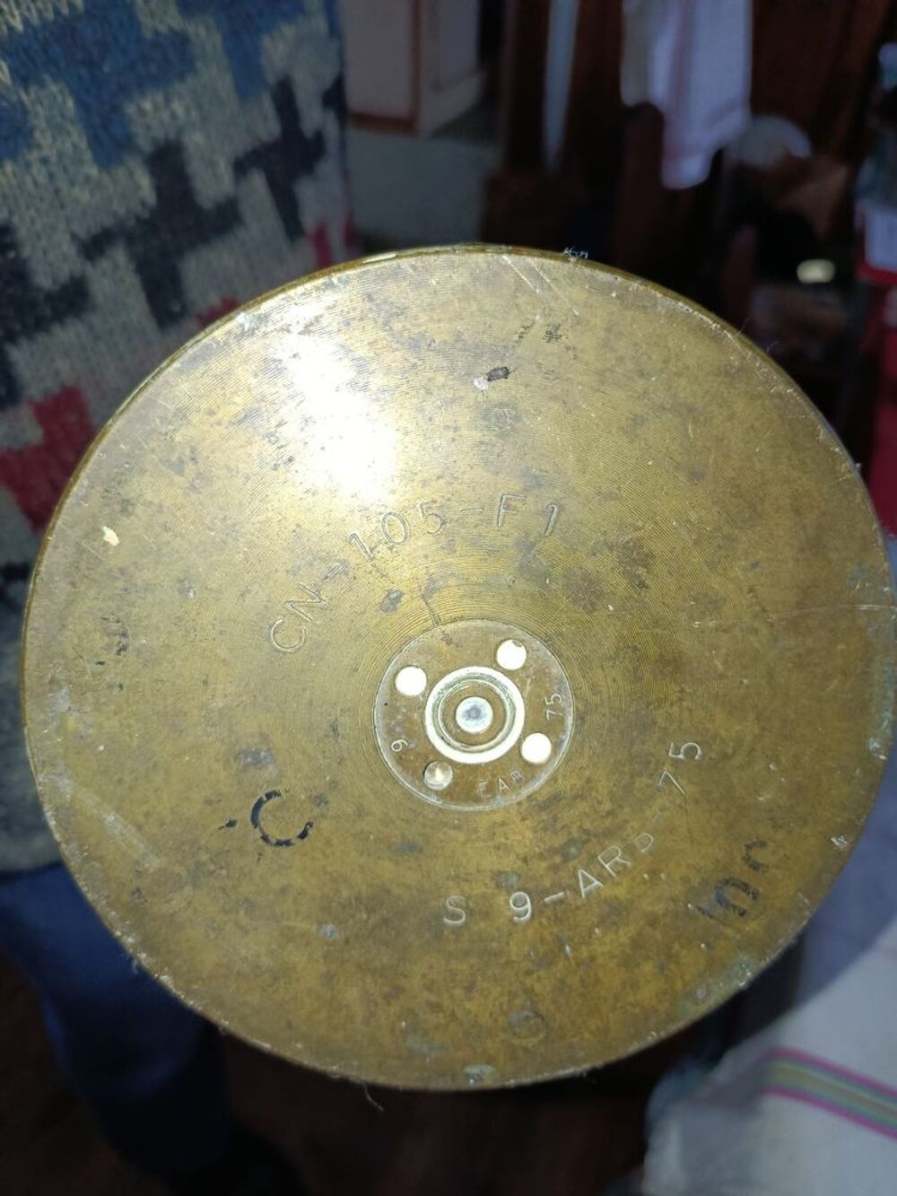 Douille d'obus de la seconde guerre mondiale 62cmx14,5cm 