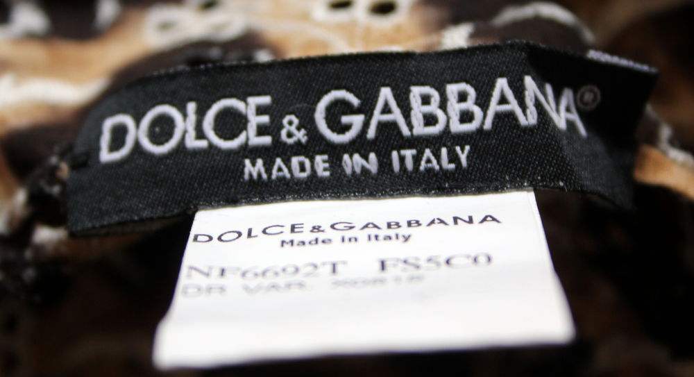 Robe Robe leopard DOLCE &amp; GABBANA dentelle anglaise Vêtements