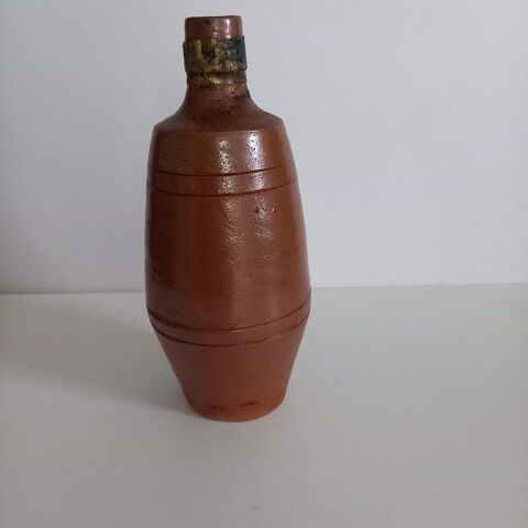 Jolie bouteille ancienne en grs brune Aerosa Made in Portug 10 Saumur (49)