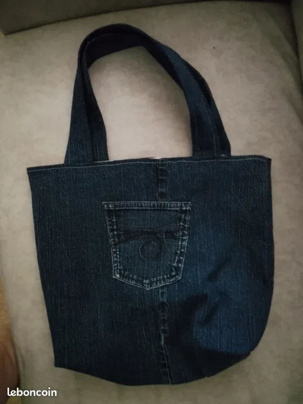 Sac en jean fait main Maroquinerie