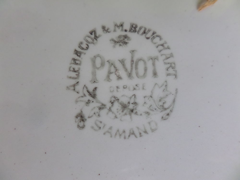 Paire de plats anciens d&eacute;cor pavot en tbe Dcoration
