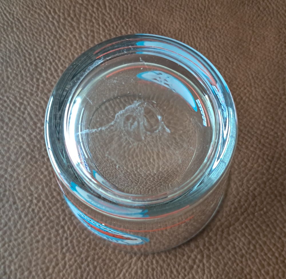 lot de 4 verres publicitaire du jeu des mille bornes 
