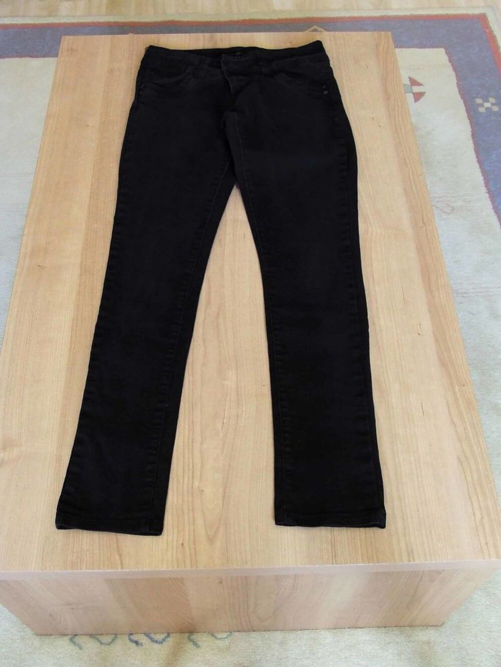 Jeans slim, femme, MIM, Noir, T. 38, TBE Vêtements