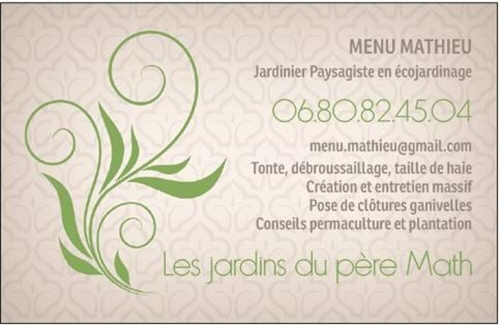   Jardinier / entretien des jardins, petit bricolage 