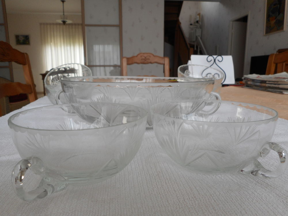 SERVICE A SALADE DE FRUITS CRISTAL ANNEES 50. Cuisine