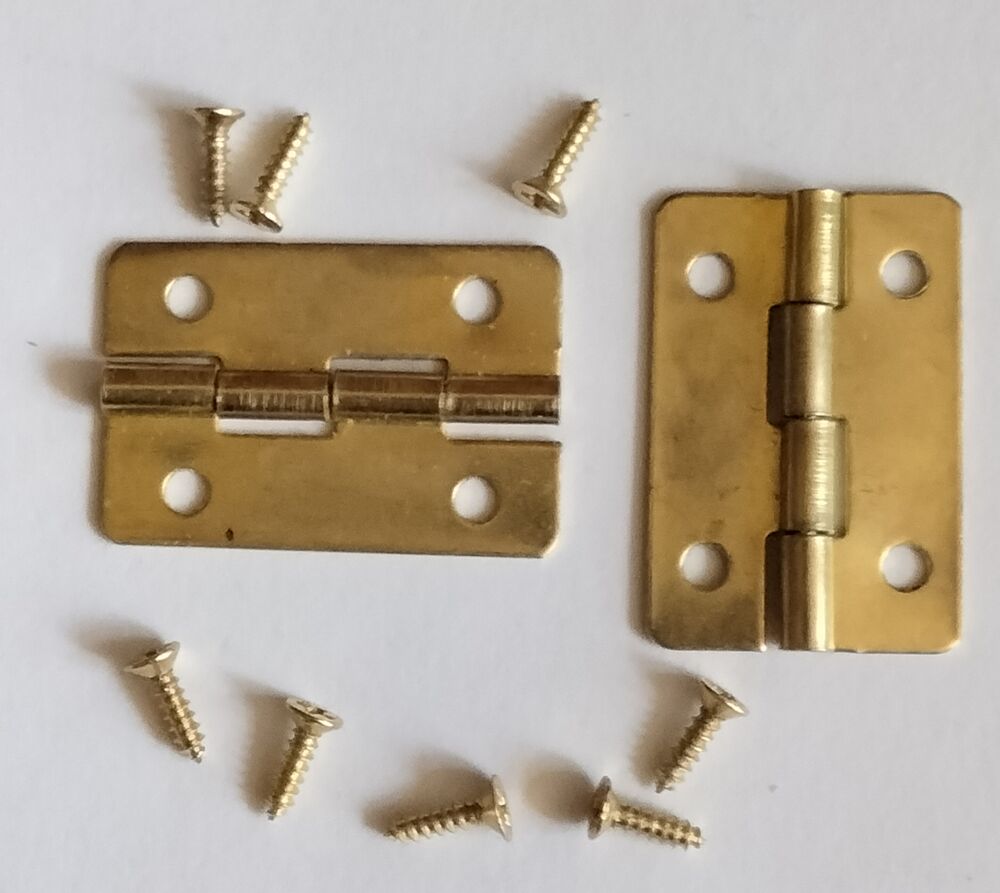 2 charni&egrave;res acier laitonn&eacute;. Bricolage