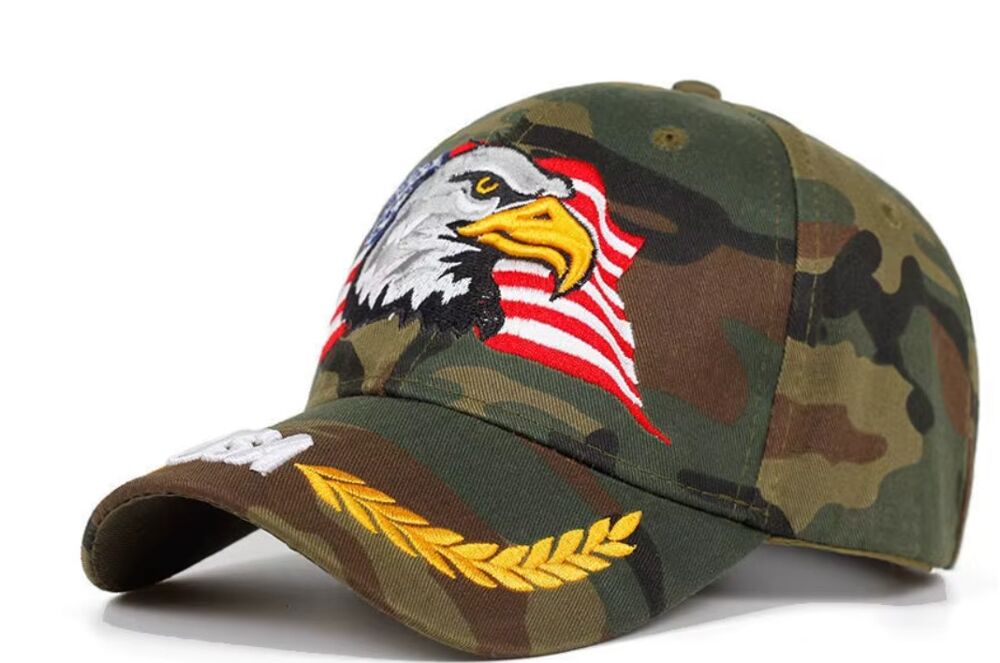 Casquette drapeau USA+Aigle t&ecirc;te blanche : &lt; le tout brod&eacute; Vtements