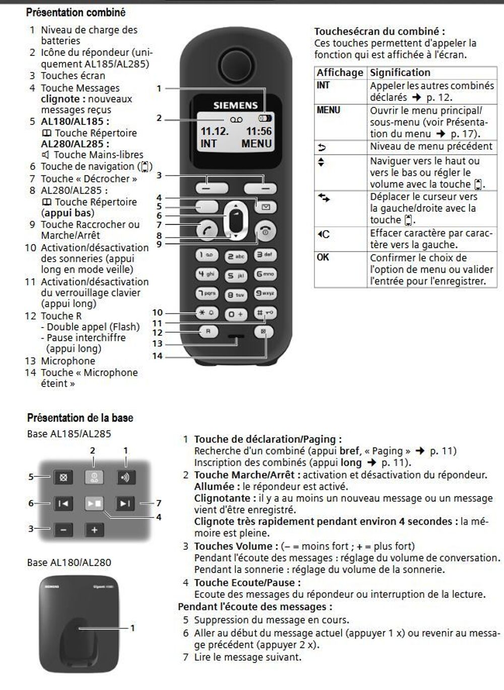 T&eacute;l&eacute;phone sans fil Gigaset AL 180 Duo Téléphones et tablettes
