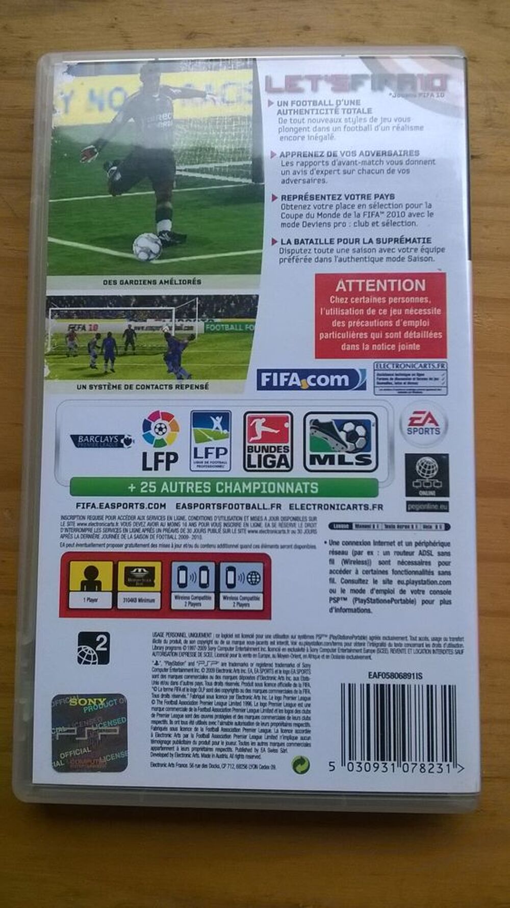 Jeu de football pour console PSP Consoles et jeux vidéos