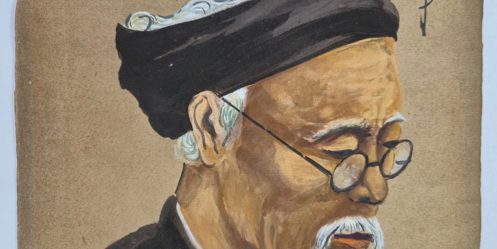 Portrait de lettr&eacute; / Portrait de sage traditionnel 