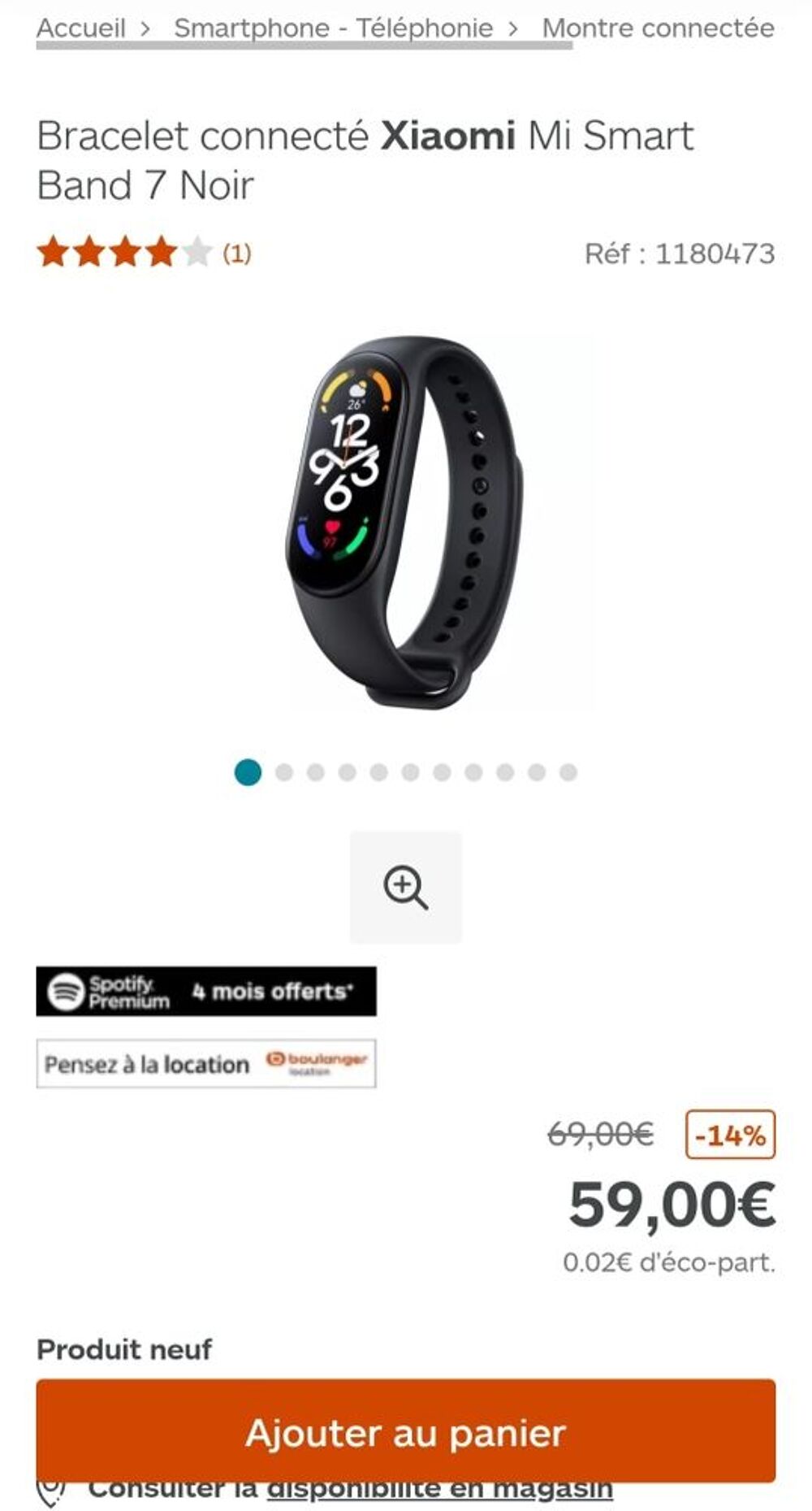 bracelet connect&eacute;e mi band 7 neuf! Téléphones et tablettes