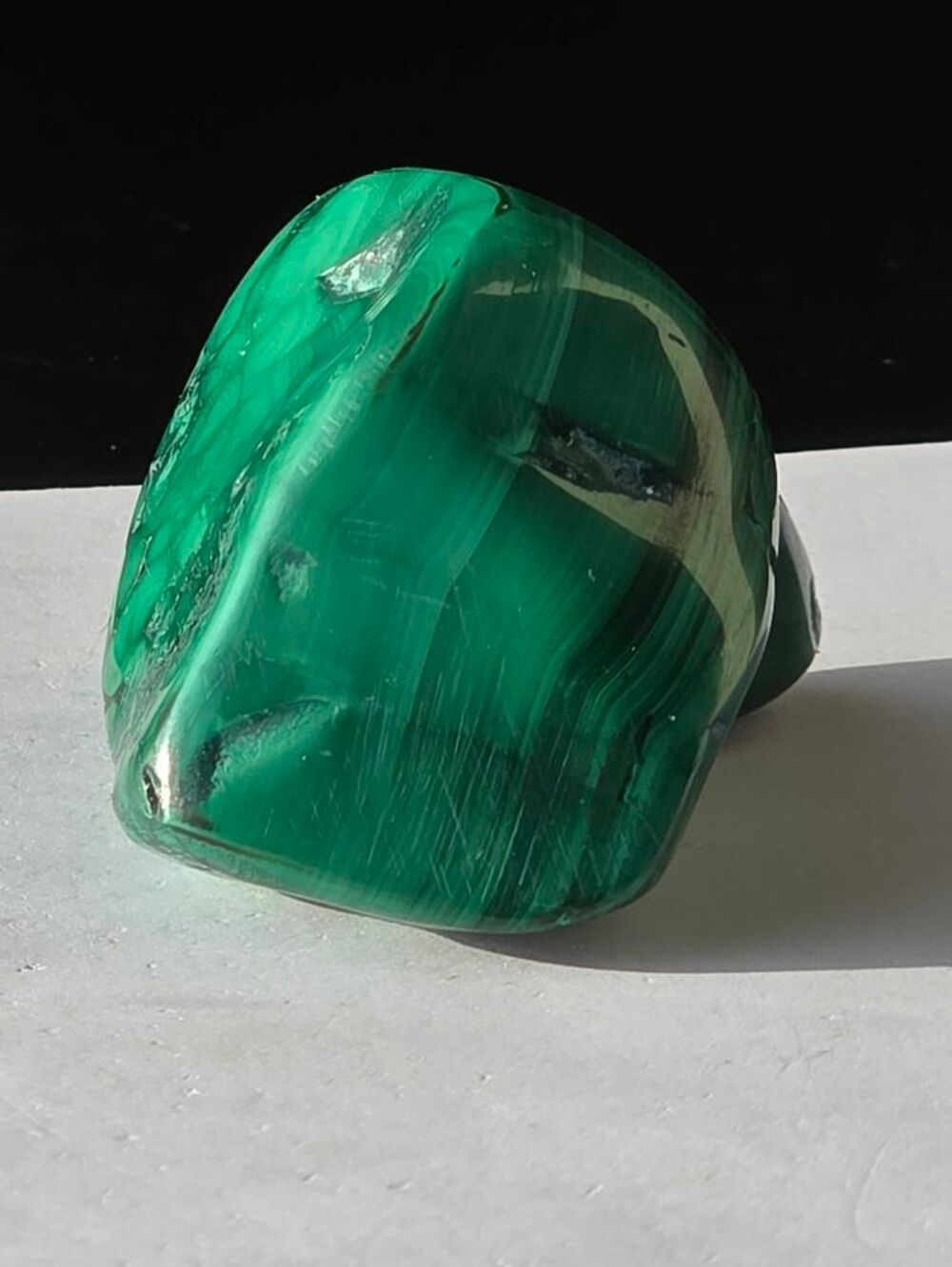 Pierre de Malachite Naturelle-Bloc de Malachite Intense de Collection 