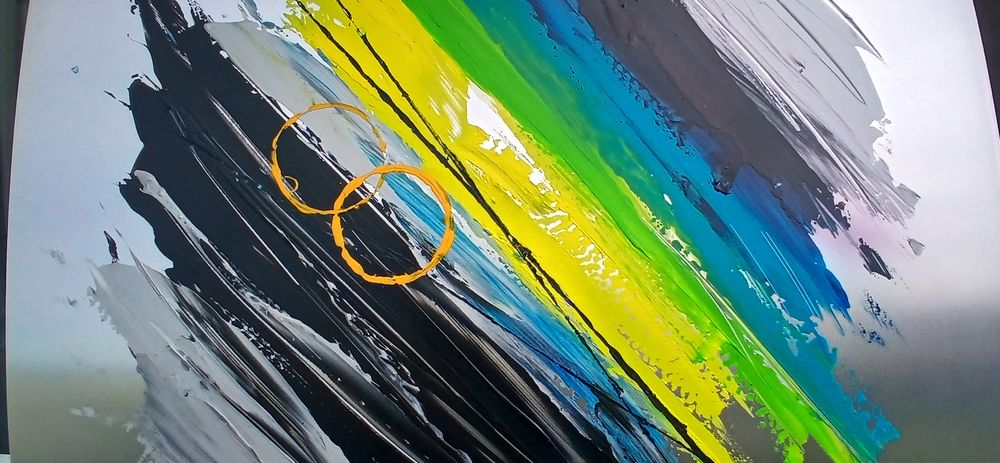 Triptyque Abstrait Moderne sur aluminium Décoration