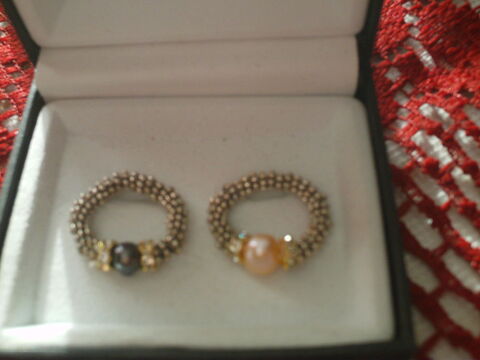  Deux bagues  perles de cultures souples N� 349 10 Beaune (21)