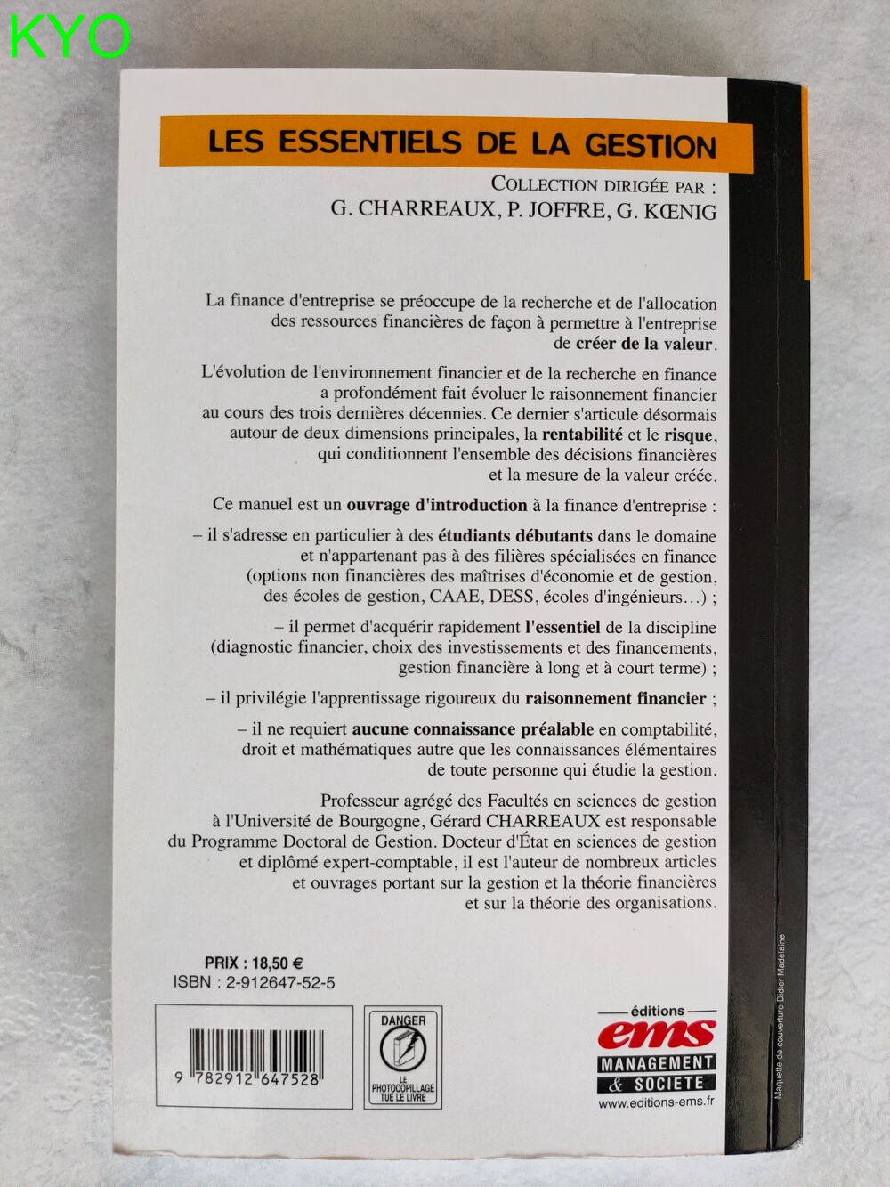 Essentiels de la gestion - Finance d'entreprise Livres et BD