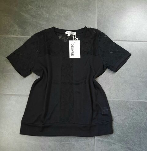 pull noir maille fine et belle dentelle T 38 - neuf 8 Domart-en-Ponthieu (80)