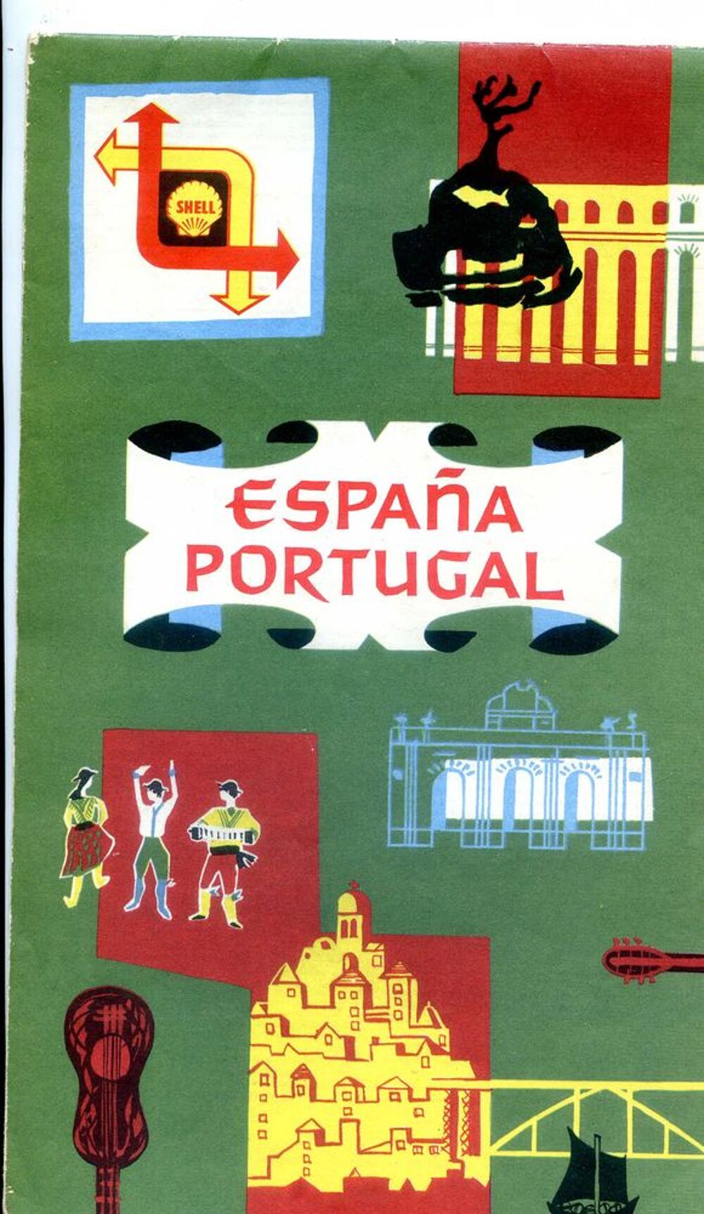 CARTE SHELL ESPAGNE PORTUGAL 