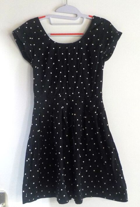 ROBE C&A Bleu marine coeurs blancs 5 Bubry (56)