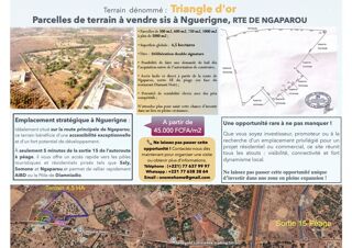  Terrain � vendre 500 m� Ngaparou, s�n�gal
