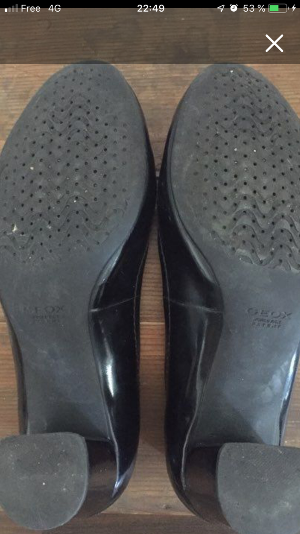 escarpin g&eacute;ox vernis noir P 40 Chaussures
