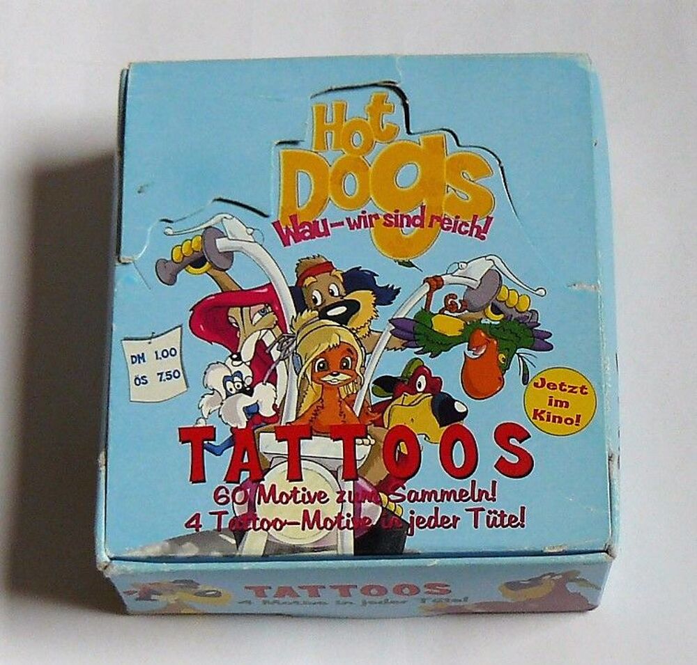 Pochette "HOT DOGS Tattoos" - Tatouages &eacute;ph&eacute;m&egrave;res 
