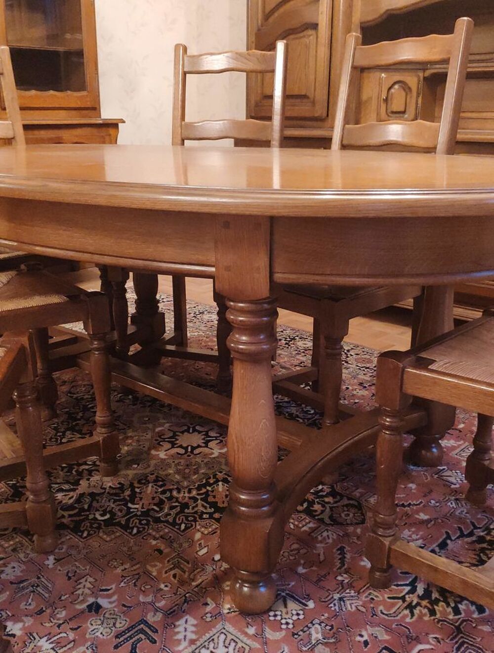 Grande table ovale bois salle &agrave; manger parfait &eacute;tat Meubles