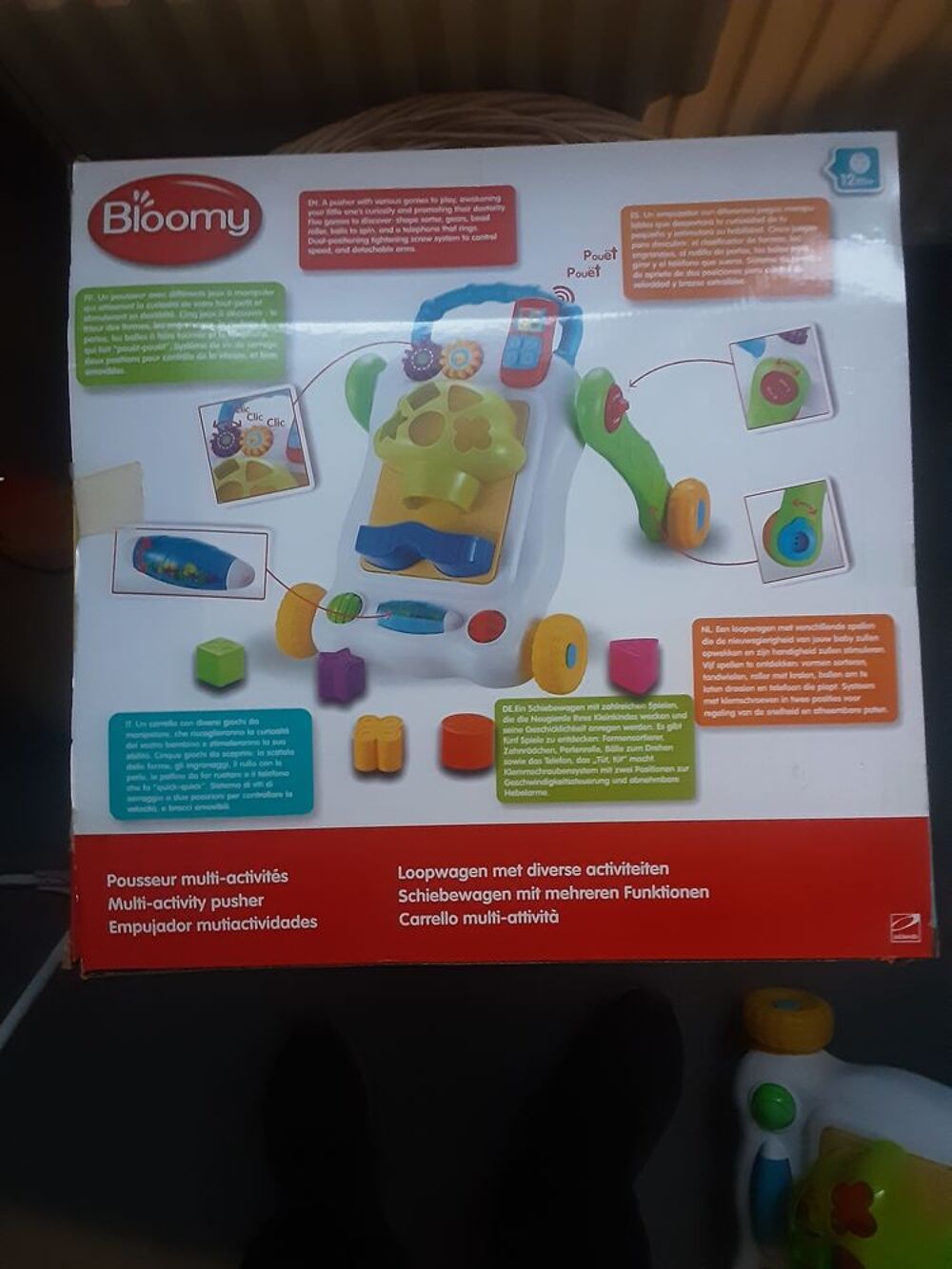 POUSSEUR MULTI-ACTIVIT&Eacute;S BLOOMY NEUF **DU MAGASIN LA GRANDE Jeux / jouets