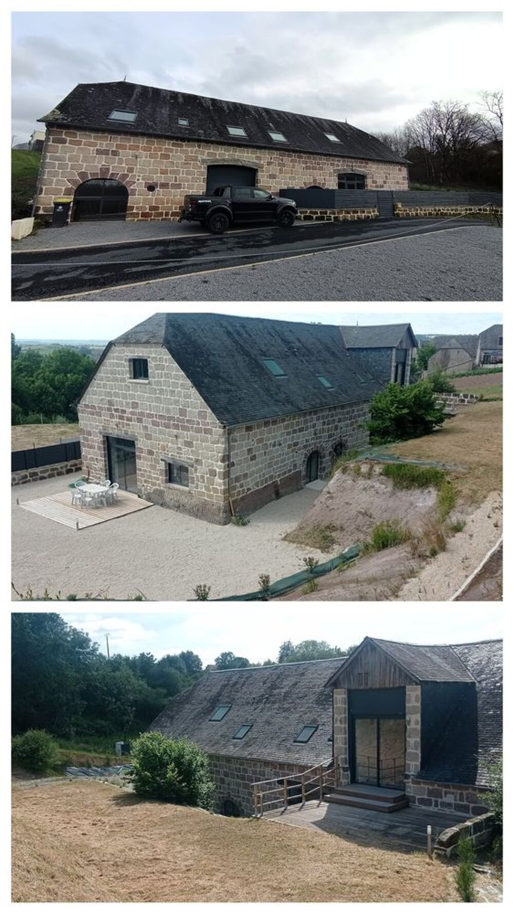 Vente Maison Grange rénovée de 325 m2 habitables + garage 80 m2 isolé Ussac
