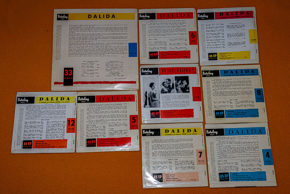 Dalida lot de 9 vinyles CD et vinyles